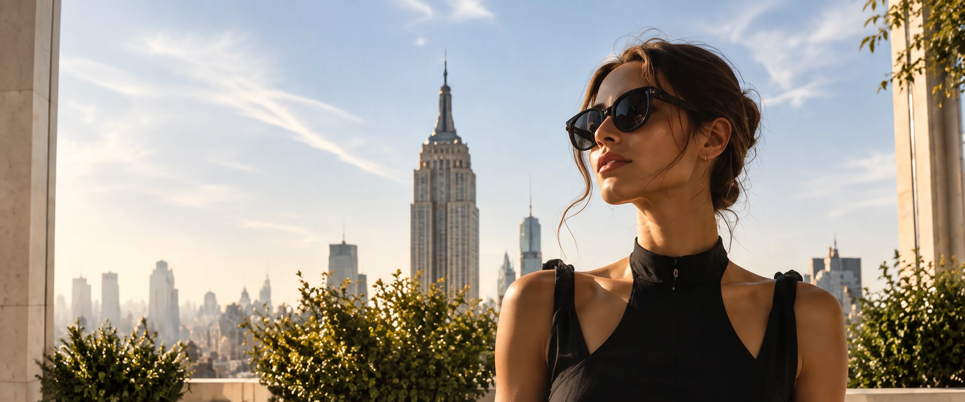 Illustrative Revival campaign scene overlooking New York