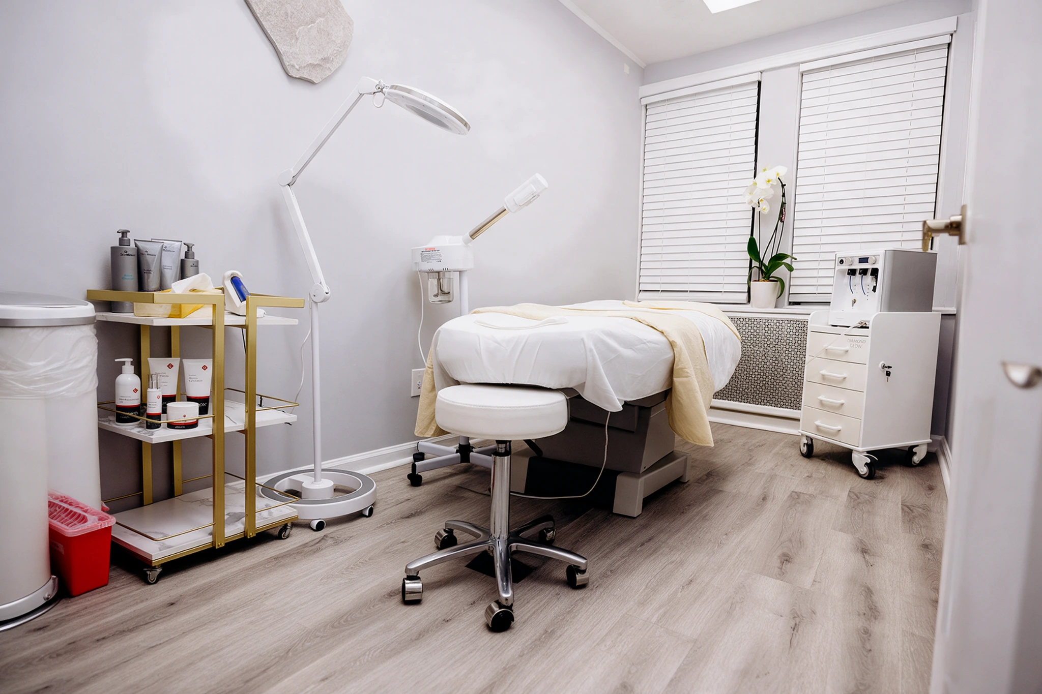 Facial treatment room at Revival