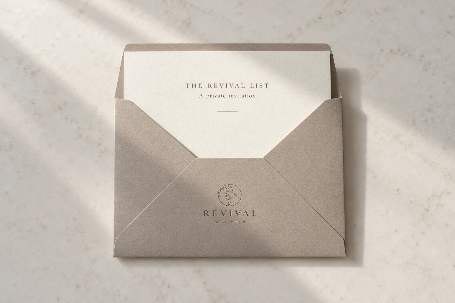 Revival invitation envelope